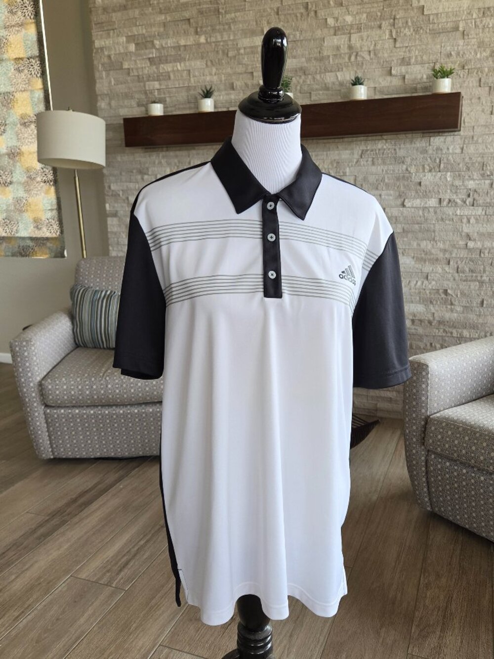 Adidas Men's Golf Polo Dry Fit Shirt Size Large